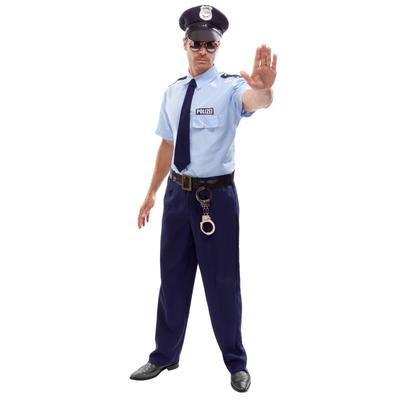 Déguisement "policier", bleu/bleu clair