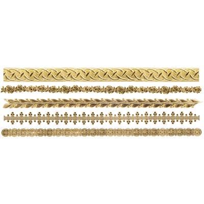 Bandes de cire pour bougies, doré, 24 cm, 5 pièces