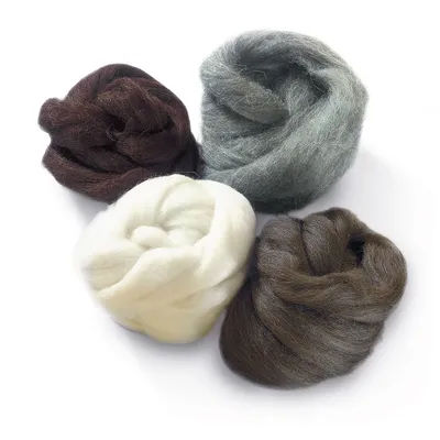 Laine cardée naturelle, 100 g