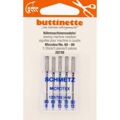 buttinette Aiguilles pour machine à coudre "microtex"