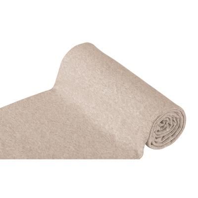Tissu bord côte "confort", taupe clair/chiné