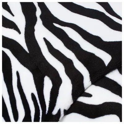 Tissu polaire "zèbre", noir/blanc, série "Wellness"