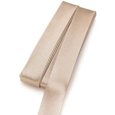 buttinette Biais en satin, beige, largeur : 2 cm, longueur : 5 m
