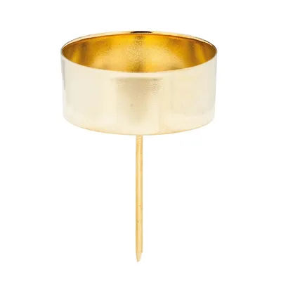 Supports de bougies, doré, 4 cm Ø, 4 pièces
