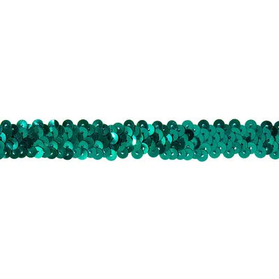 Ruban élastique à paillettes, pétrole, 20 mm, 3 m