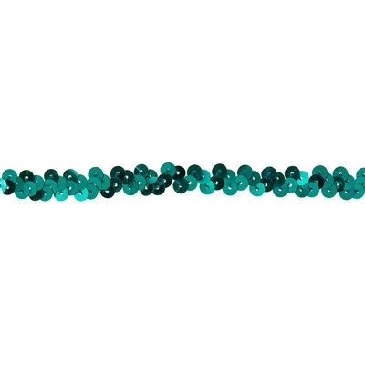 Ruban élastique à paillettes, pétrole, 10 mm, 3 m