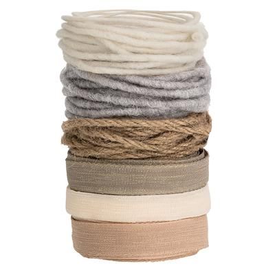 Lot de rubans "naturel", 5-15 mm, 6x 2 m