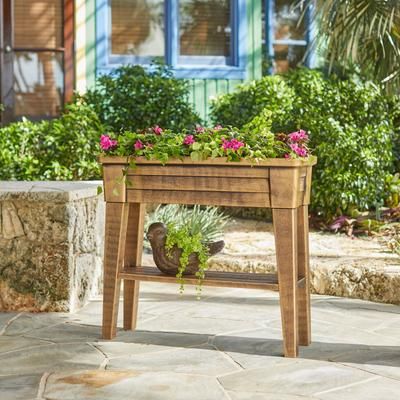 36"W Raised Planter by BrylaneHome in Bronze