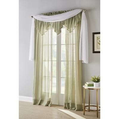 Wide Width BH Studio Crushed Voile Rod-Pocket Panel by BH Studio in Fern (Size 51" W 63" L) Window Curtain