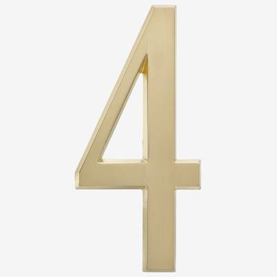 4" Numbers by Whitehall Products in 4 Gold