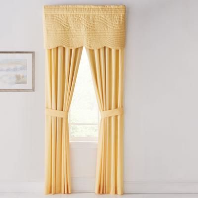 Florence Panel Set with Tiebacks by BrylaneHome in Dandelion Yellow Curtain