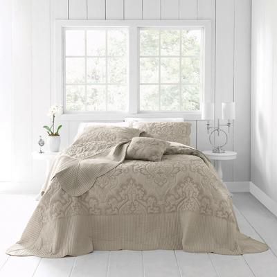 Amelia Bedspread by BrylaneHome in Taupe (Size FULL)