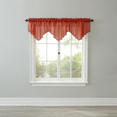 BH Studio Sheer Voile Ascot Valance by BH Studio in Autumn Leaves Window Curtain