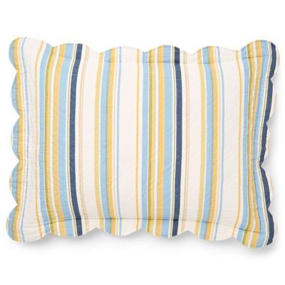 Florence Sham by BrylaneHome in Sky Blue Stripe (Size KING) Pillow