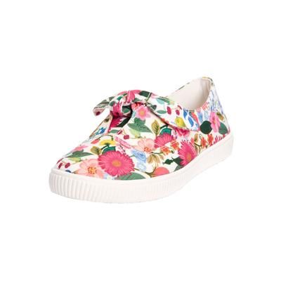 Extra Wide Width Women's The Anzani Slip On Sneaker by Comfortview in Gardenia Floral (Size 7 WW)