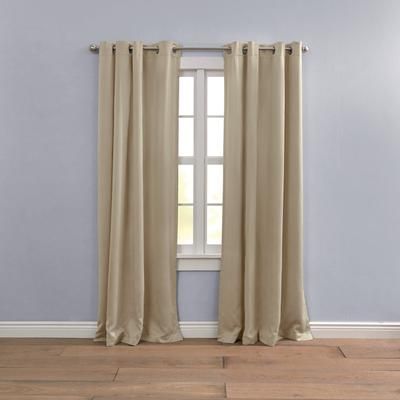 Wide Width BH Studio Room-Darkening Grommet Panel by BH Studio in Taupe (Size 54" W 72" L) Window Curtain