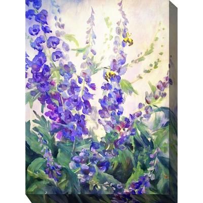 Blue Delphi Outdoor Wall Art by West Of The Wind in Multi