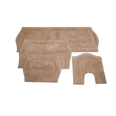 Waterford 4-Pc. Bath Rug Set Blue by Home Weavers Inc in Linen (Size 4 RUG SET)