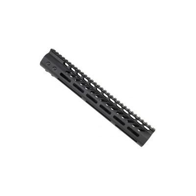Guntec USA Ultra Lightweight Thin M-Lok Free Floating Handguard w/Monolithic Top Rail 12in Black GT-12MLK