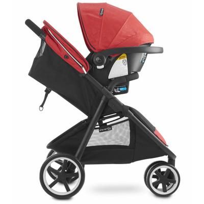 Evenflo GOLD SensorSafe Verge3 Smart Travel System with SecureMax Smart Infant Car Seat - Garnet Red