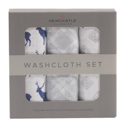 Blue Deer Cotton Washcloth Set 3PK - Newcastle Classics 706