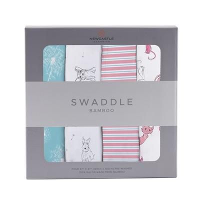 Dandelions Bamboo Muslin Swaddle 4PK - Newcastle Classics 4003