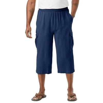 Plus Size Women's Gauze Cargo Judo Shorts by KS Island in Navy (Size 7XL)