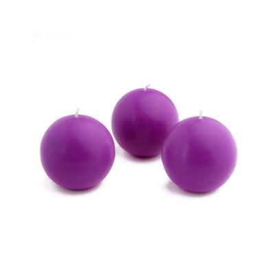 2 Inch Purple Ball Candles (12Pc/Box)- Jeco Wholesale CBZ-012