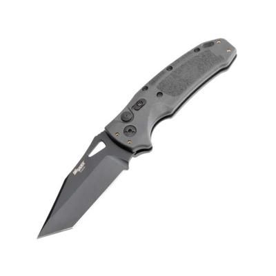 Hogue Sig K320A Automatic Folding Knife 3.5in CPM S30V Stainless Tanto Blade Black Cerakote Grey Polymer Handle 36322