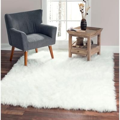 Polar Bear White Rectangle Area Rug