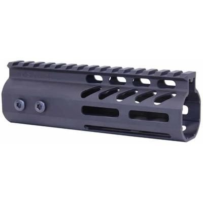 Guntec USA 6in Ultra Lightweight Thin M-LOK Free Floating Handguard w/ Monolithic Top Rail Anodized Black GT-6MLK