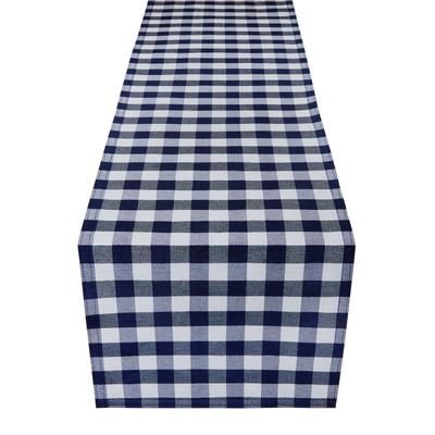 Buffalo Check Table Runner - 13-in x 90-in by Achim Home Décor in Navy