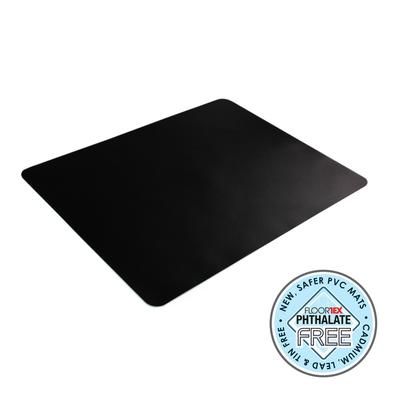 "Desktex Black Vinyl Rectangular Desk Pad - 20" x 36" - Floortex FRDE2036BV1"