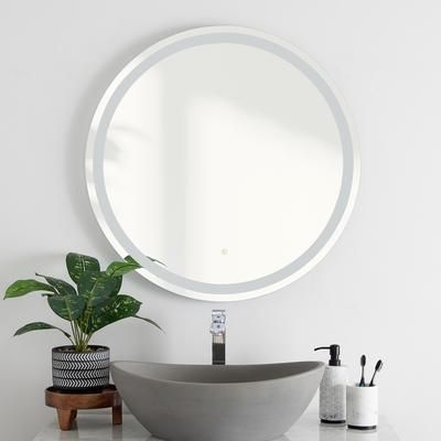 Randolph Morris Lily 30" Lighted Round Bathroom Mirror with Anti-Fog RMFA-M28-30