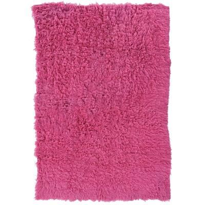 Flokati Fushcia Rug by Linon Home Décor in Fuschia (Size 2.4'W 4.3'L)