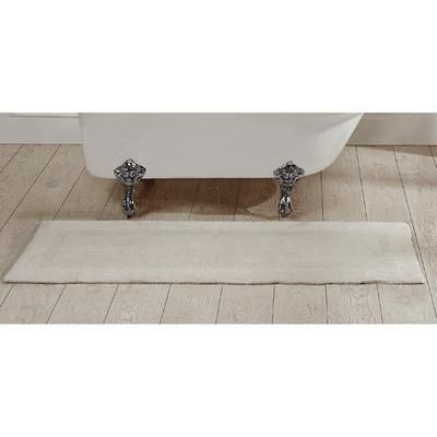Lux Collections Bath Mat Rug 20" X 60" Runner by Better Trends in Ivory