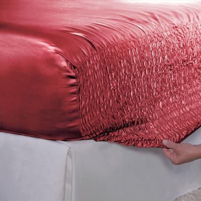 Bed Tite™ Satin Sheet Set by JLJ in Burgundy (Size QUEEN)