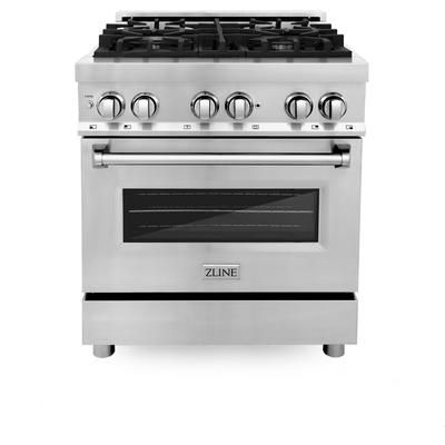 ZLINE 30 in. Professional 4.0 cu. ft. 4 Gas Burner/Electric Oven Range in Stainless Steel (RA30) - ZLINE Kitchen and Bath RA30