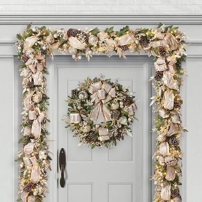 6 ft. Christmas Garland - Gilded Elegance Garland - Frontgate - Outdoor or Indoor Christmas Decorations