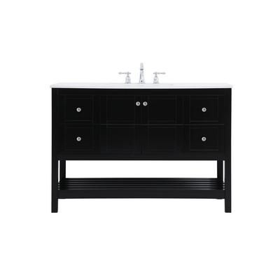 48 inch Single Bathroom Vanity in Black - Elegant Lighting VF16448BK