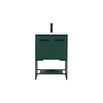 24 inch single bathroom vanity in green - Elegant Lighting VF42524MGN