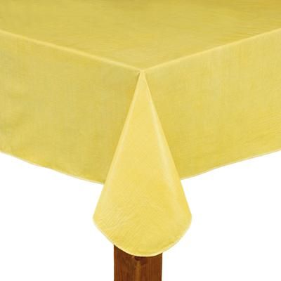 CAFÉ DEAUVILLE Tablecloth by LINTEX LINENS in Yellow (Size 70" ROUND)