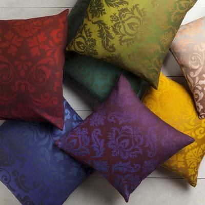 Maxwellheugh 18" Square Traditional Cotton Plum/Purple Throw Pillow - Boutique Rugs