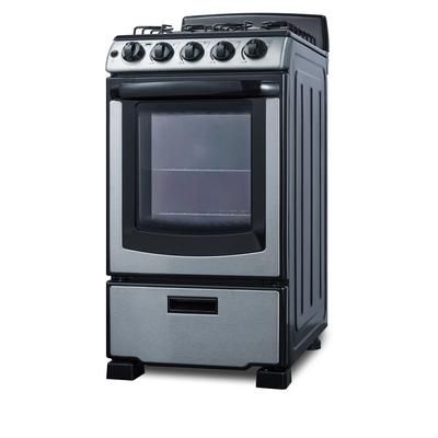 "20" Wide Gas Range - Summit Appliance PRO201SS"