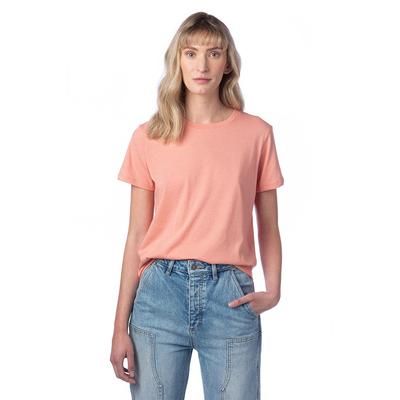 Alternative 1172 Women's Her Go-To T-Shirt in Heather Sunset Coral size Small | Ringspun Cotton 1172C1