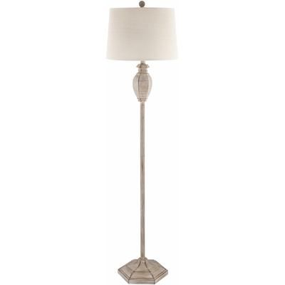 Esmeralda 59"H x 15"W x 15"D Traditional Floor Lamp Gray/White/Natural/Brass/Translucent/Beige/Metallic - Brass Floor Lamp - Boutique Rugs