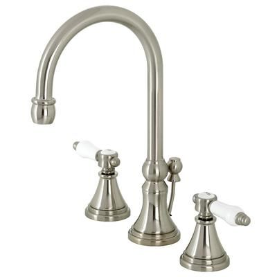 Kingston Brass KS2988BPL Bel-Air Widespread Bathroom Faucet with Brass Pop-Up, Brushed Nickel - Kingston Brass KS2988BPL