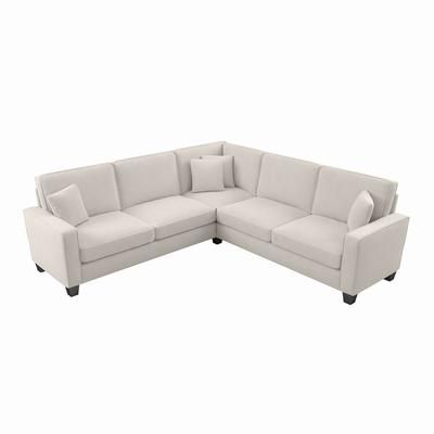 Bush Furniture Stockton 99W L Shaped Sectional Couch in Light Beige Microsuede - Bush Furniture SNY98SLBM-03K