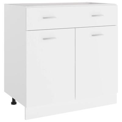 vidaXL Armadio con Cassetto Bianco 80x46x81,5 cm in Truciolato