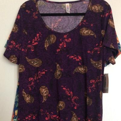 Lularoe Tops | 2 Xl Lularoe Classic Ts | Color: Black/Purple | Size: Xl